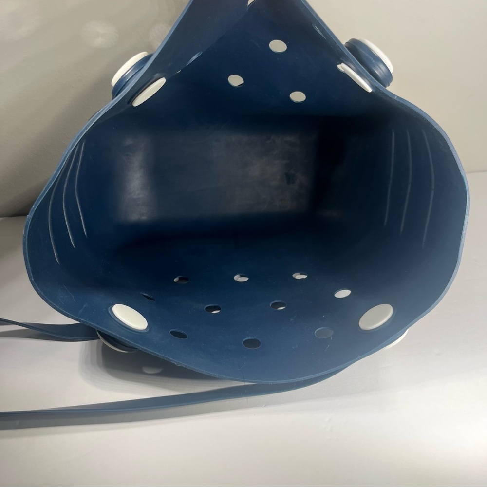 Nautical Blue Rubber Water Proof Tote Beach Bag With Anchor - Picture 8 of 9